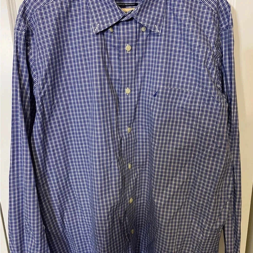 Nautica‎ Blue Checkered Men's sz xl Shirt